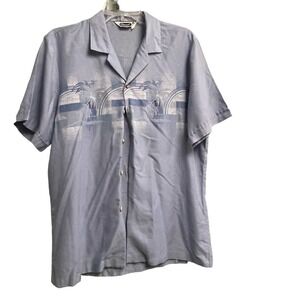 Vintage Triumph of California mens button down palm tree coastal shirt